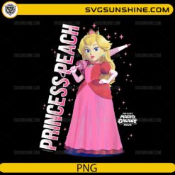 Princess Peach PNG pink dress cartoon galaxy design