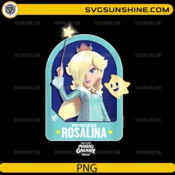 Princess Rosalina PNG holding star wand with Luma character in galaxy style design