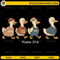 Psalm 23:6 goose Christian SVG design with cute geese illustration