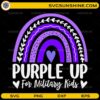 purple up svg for military kids rainbow design