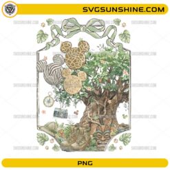 Safari Mickey Head Tree PNG jungle adventure watercolor design