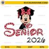 Senior 2026 cartoon girl graduate SVG design with cap and bow