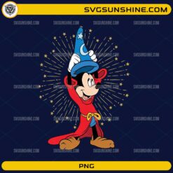 Sorcerer Mickey Mouse PNG magical wizard cartoon design