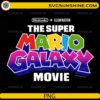 Super Mario Galaxy movie logo PNG colorful text design transparent background
