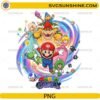 Super Mario Galaxy PNG bundle Mario Luigi Peach Bowser Yoshi colorful design