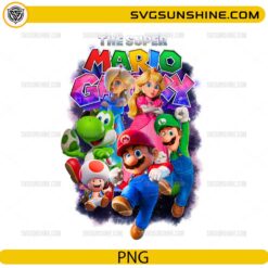 Super Mario Galaxy space PNG colorful galaxy swirl design