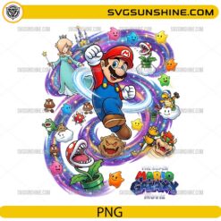Super Mario Galaxy Yoshi PNG Mario Luigi riding Yoshi colorful space design