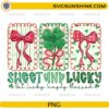Sweet and Lucky PNG St Patrick’s Day bow and shamrock design