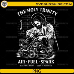 The Holy Trinity Mechanic PNG Christian garage air fuel spark design