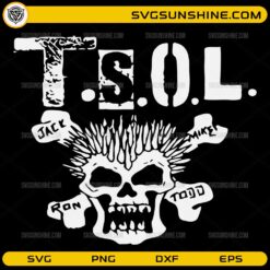 TSOL skull SVG punk rock vintage distressed design