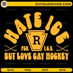 Y’all Hate ICE But Love Gay Hockey SVG funny pride hockey design