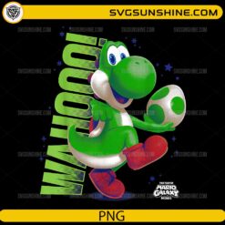 Yoshi PNG green cartoon character with egg galaxy design