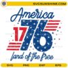 1776 America SVG patriotic design with stars and stripes
