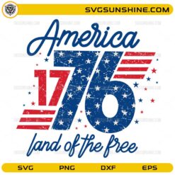 1776 America SVG patriotic design with stars and stripes