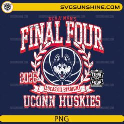 2026 NCAA Men’s Final Four UConn Huskies Lucas Oil Stadium vintage PNG design