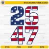 25 47 American flag SVG patriotic numbers design