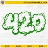420 smoke SVG cannabis design with stylized smoke typography