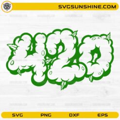 420 smoke SVG cannabis design with stylized smoke typography