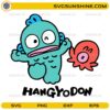 Cute Hangyodon SVG fish cartoon with octopus friend