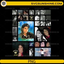 King of Pop PNG Collage &ndash; Michael Jackson Inspired Retro Music Design Download