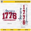 America 1776 SVG bundle 250 years of freedom patriotic front and back design