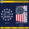 America 250 years SVG bundle 1776 to 2026 patriotic design