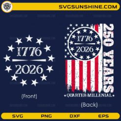 America 250 years SVG bundle 1776 to 2026 patriotic design