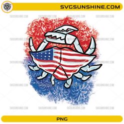 American flag crab patriotic 4th of July beach PNG design
