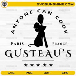 Anyone Can Cook Rat SVG Remy Inspired Paris France design