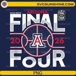 Arizona Wildcats 2026 NCAA Final Four basketball PNG design