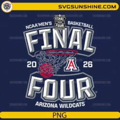 Arizona Wildcats 2026 NCAA Men’s Basketball Final Four PNG design