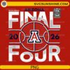 Arizona Wildcats Final Four 2026 NCAA basketball PNG red design