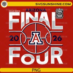 Arizona Wildcats Final Four 2026 NCAA basketball PNG red design