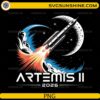 Artemis II 2026 rocket launch graphic heading to the Moon PNG