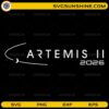 Artemis II 2026 SVG space mission moon design with crescent orbit graphic