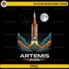 Artemis II abstract collage beach aesthetic PNG design