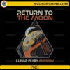 Artemis II return to the moon lunar flyby mission patch PNG with Earth and Moon