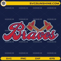 Atlanta Braves SVG logo with crossed tomahawks