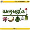 Augusta Georgia golf design with azalea flower sandwich green jacket and golf ball