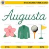 Augusta SVG with azalea flower golf jacket ball and flag design