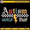 Autism World Tour SVG colorful awareness design with lightning bolt