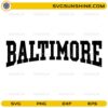 Baltimore vintage sports text design with distressed texture