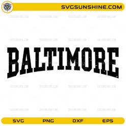 Baltimore vintage sports text design with distressed texture
