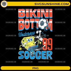 funny undersea cartoon soccer design bikini bottom style PNG