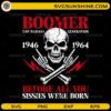 boomer generation svg badass skull vintage quote retro design