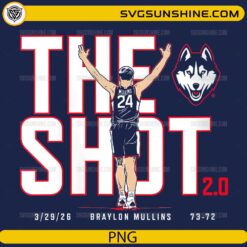 Braylon Mullins The Shot 2.0 UConn Huskies basketball PNG design
