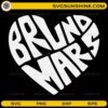 Bruno Mars heart SVG design with bold typography