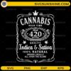 Cannabis 420 vintage SVG design with Indica and Sativa retro typography