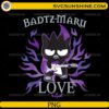 cute cartoon rock star character playing guitar with purple flames edgy design