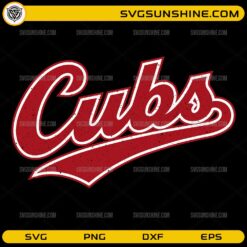 Chicago Cubs script vintage SVG design for Cricut and Silhouette